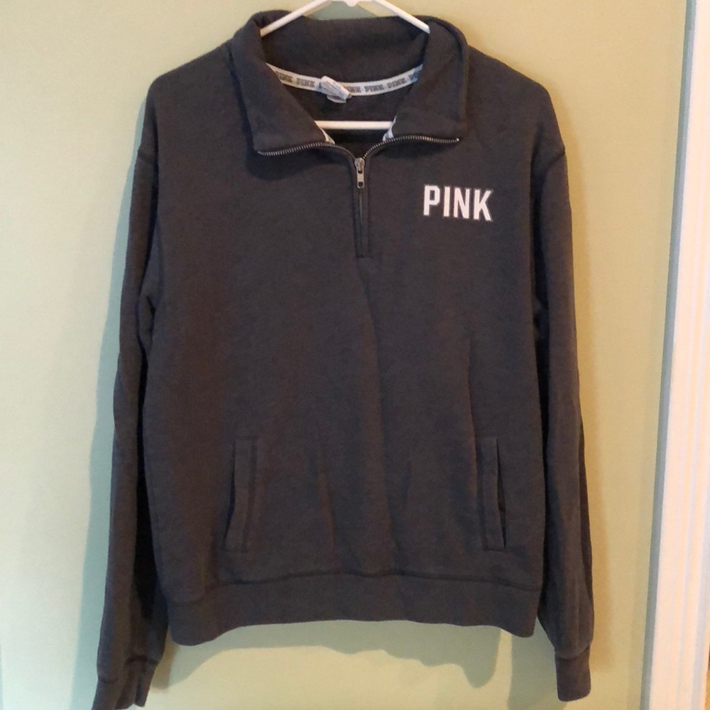 PINK comfy oversized pullover 1/4 zip